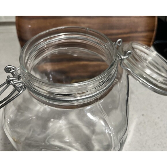 Bormioli Rocco Fido 3 Liter Square Swing Top Mason Jar, Italy. COTTAGE CORE - Picture 7 of 8